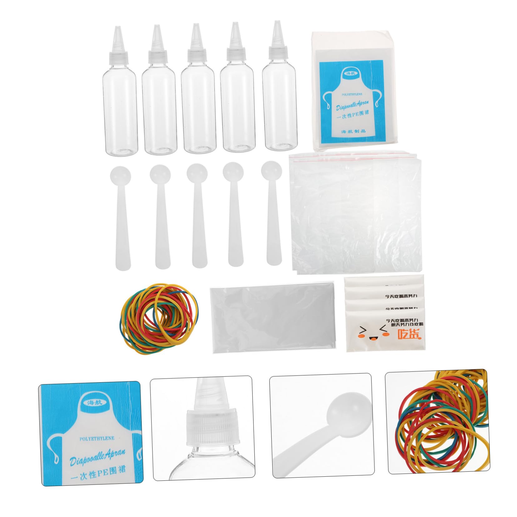 CIMAXIC Tie Dye Kit 1 Set of Tools DIY Dyeing Kit Assisting Materials for Home Craft Projects