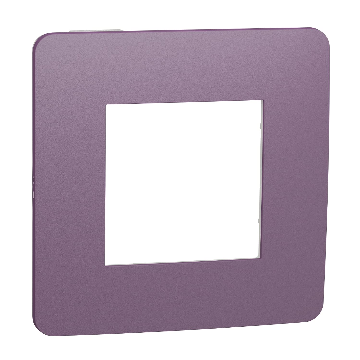 SCHNEIDER ELECTRIC - NU280214 New Unica - Cover Frame - 1 Gang - 1 X 2 Modules   Plum  White