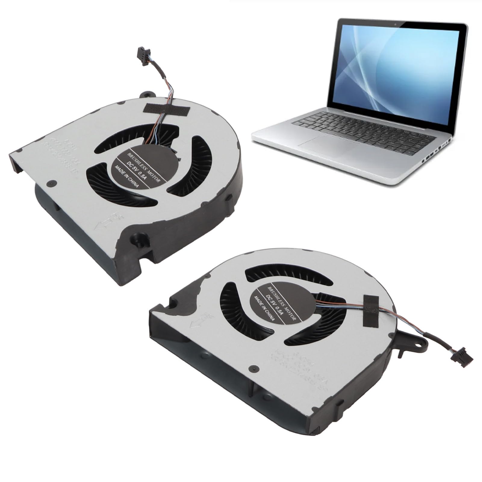 Acouto Ventola di Raffreddamento CPU GPU di Ricambio Ventola di Raffreddamento Interna per Laptop per G3 3590 SE 15 5500 5505 G3 3500 P89F SE GP CPU GPU di di