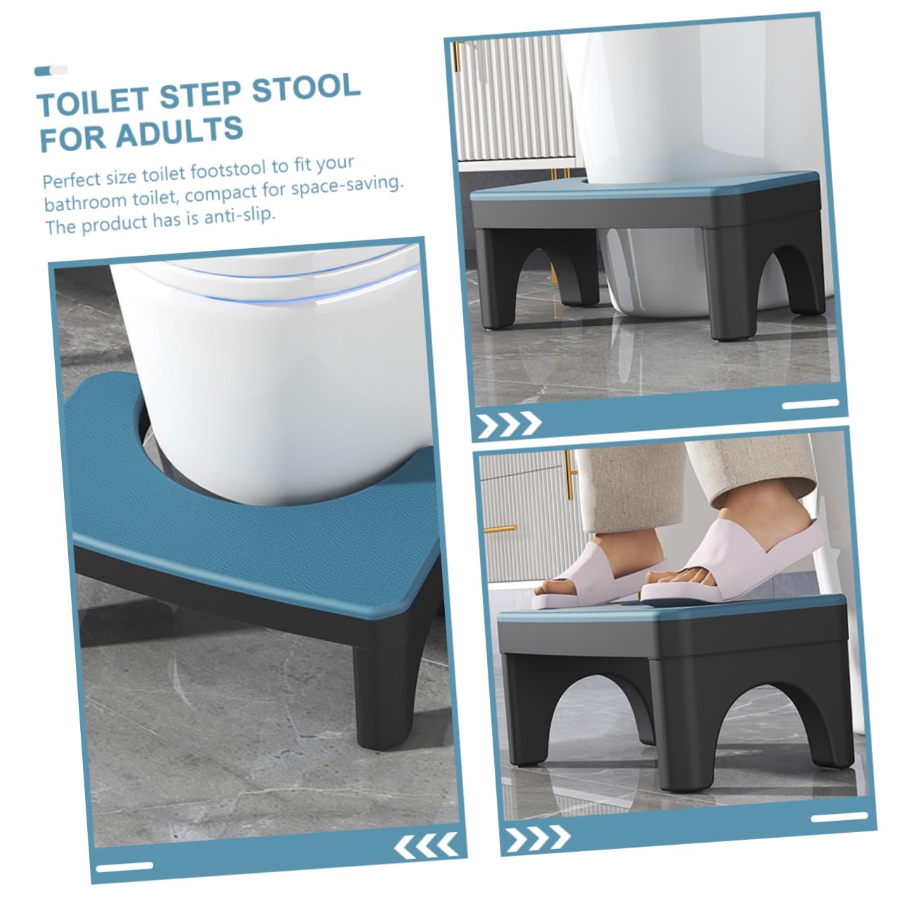 FOMIYES Toilet Footstool Humanized Design Stool for Bathroom Use Squatting Foot Stool for Adults