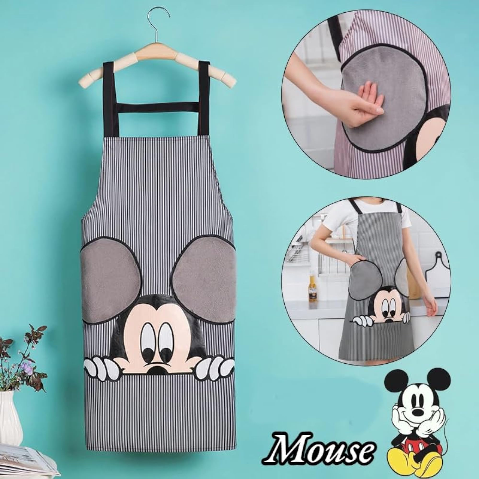 Mouse Pattern Waterproof Kitchen Bib Apron
