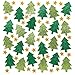 Baker Ross AR713 Pegatinas de árboles de Navidad con Purpurina (Paquete de 100) Para decorar manualidades navideñas infantiles