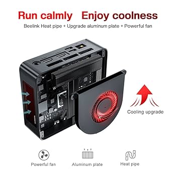 Amazon.com: Beelink SER4 Mini PC versátil, AMD Ryzen 7 4800U