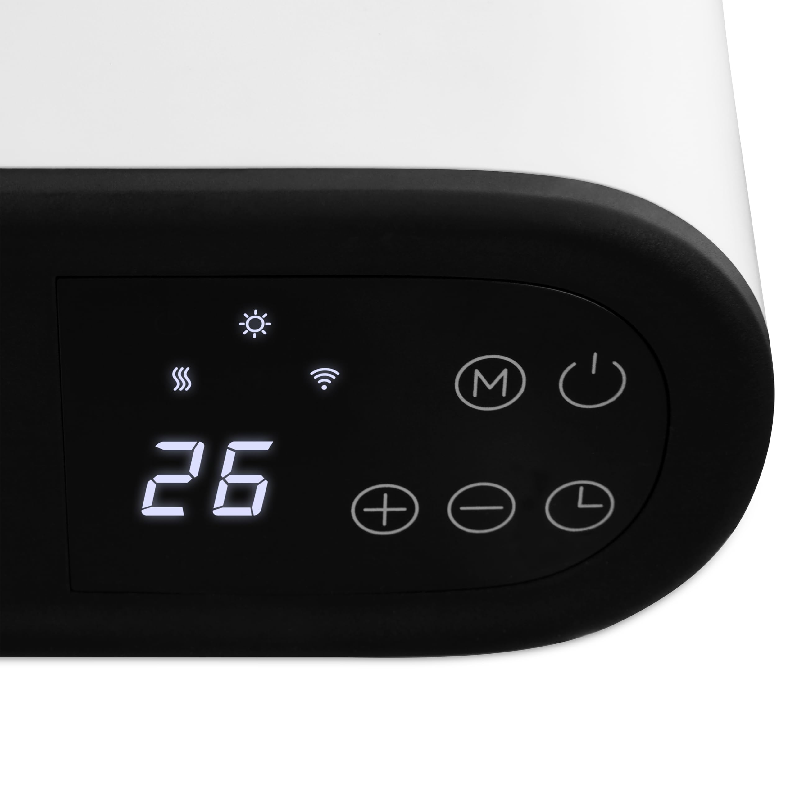 Orbegozo SPW 8000 Calefactor de Baño WiFi, 2000W, 2 Niveles de Calor, Elementos ceramicos PTC, Función Ventilador, Termostato Digital, 45.1x9.8x19.6cm, Montaje en Pared