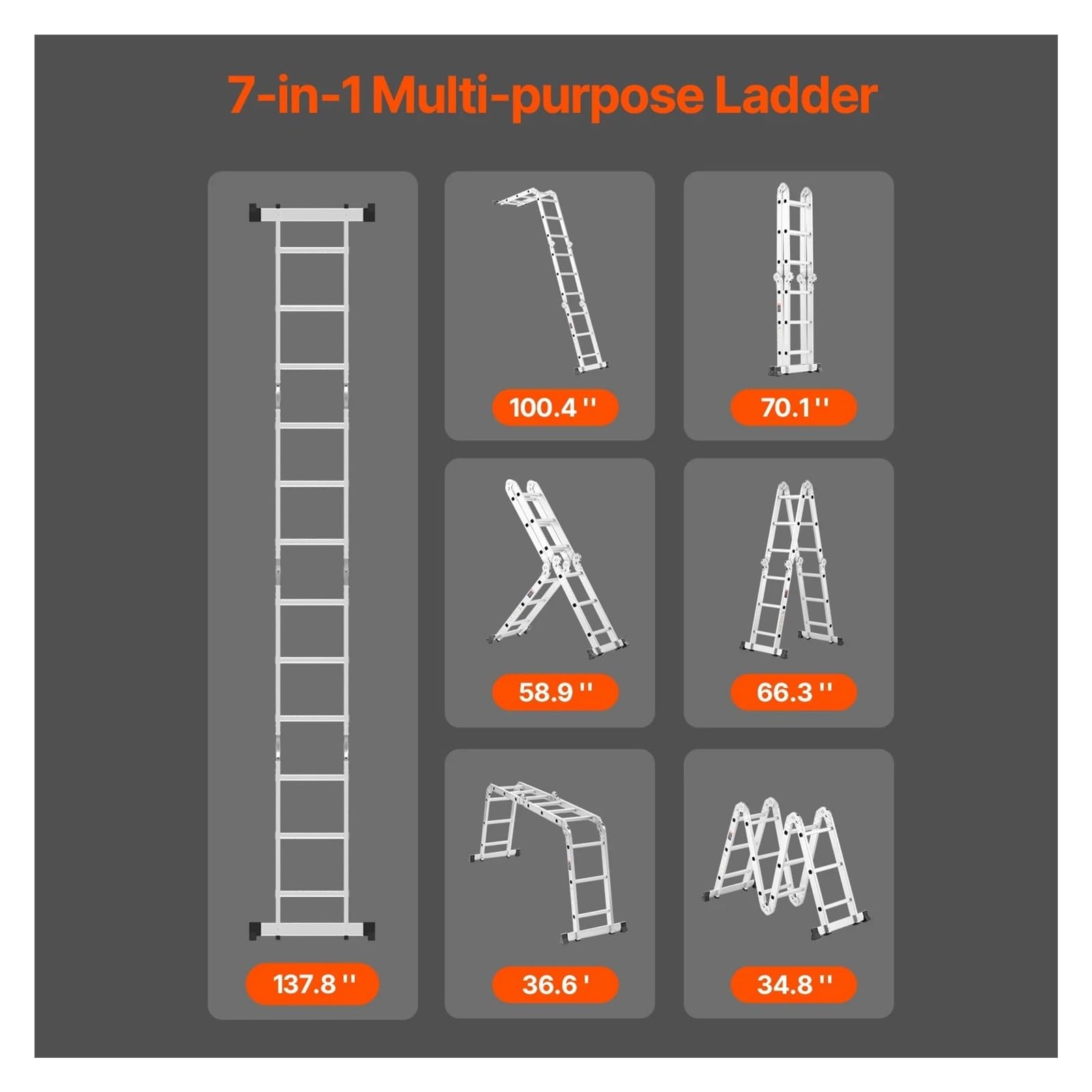 Escalera Plegable Multiusos Estable
