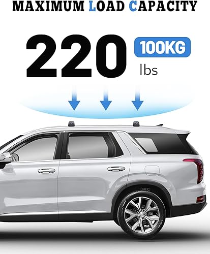 Miniatura 3 de HmmtyRack Barras transversales para techo de automóvil para Hyundai 2019-2023 Palisade SESELXRTLimitedCaligrafía con cerradura, barra transversal de