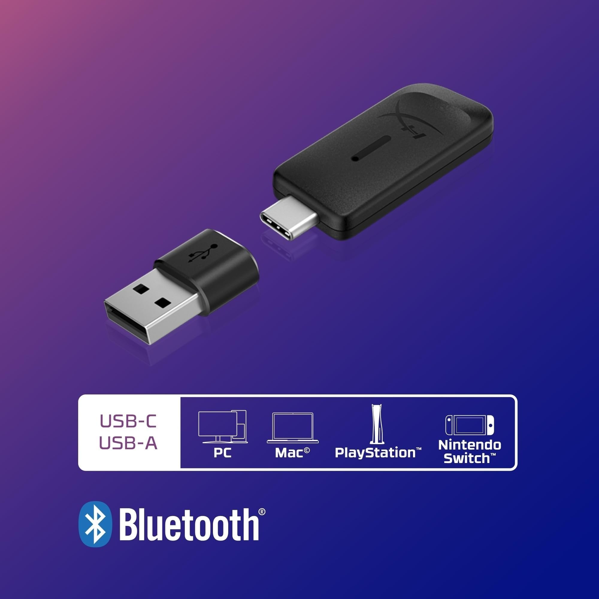 HyperX Cloud III S Wireless, Cuffie Bluetooth, Audio 3D, Microfono Noise-Cancelling, Fino a 200 ore di Autonomia, Dongle USB-C, Compatibili con PC, PS5, Nintendo Switch, Nero