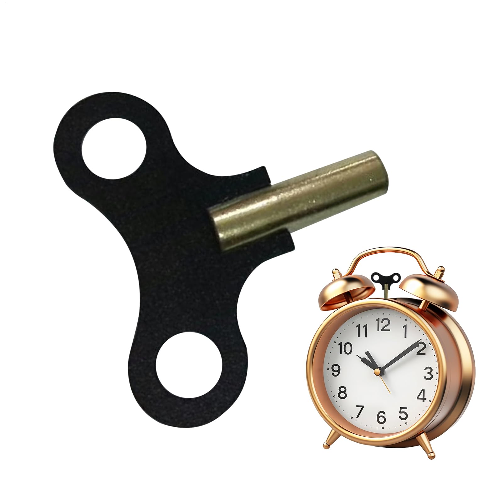 Clé Ancienne Pour Remontoir D'horloge Pendule - Fer Forgé + Tige De Balancier - Occasion