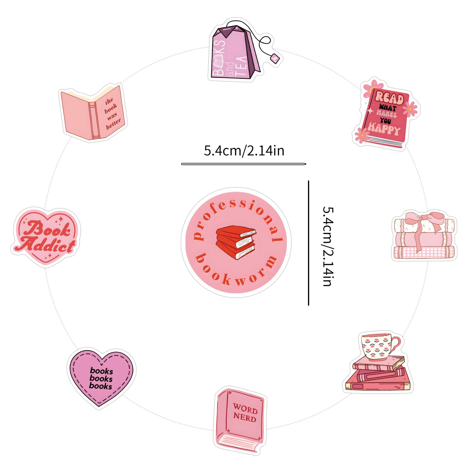 Amazon.com: 120Pcs Pink Book Stickers, Booktok Reading for Kindle