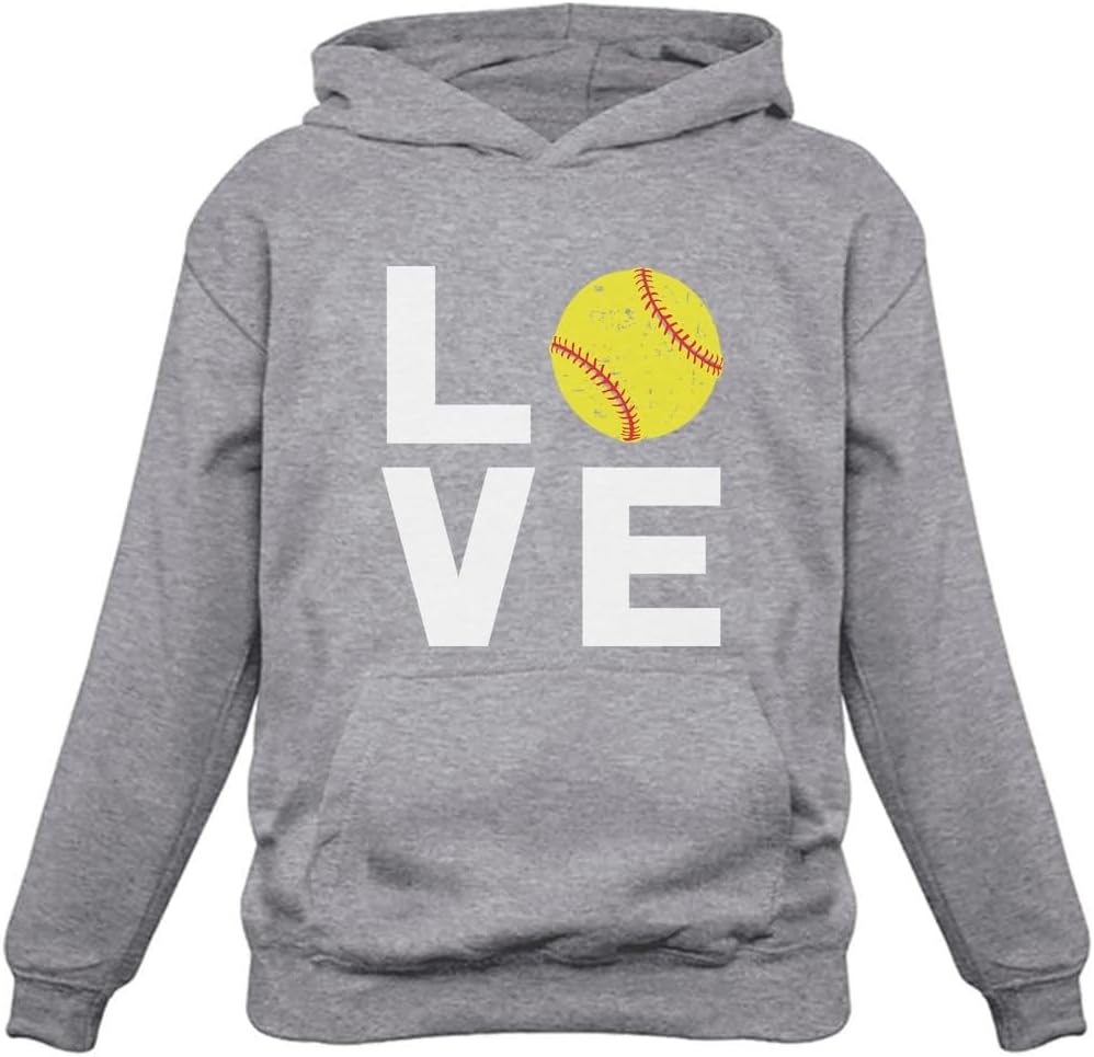 Tstars TeeStars - Love Softball - Gift for Softball Fans Hoodie