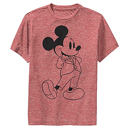 T-shirt Mickey Disney rouge chiné taille M fini les vêtements rigides pour garçon