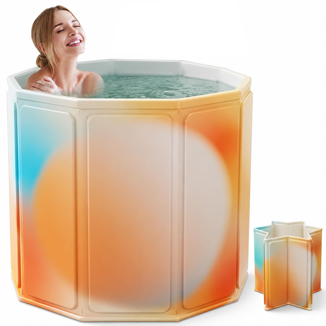 YAGVIZ Bath Tub for Adult for Bathroom Tub for Home SPA, Maintains Hot & Cold Temperature, Drainage Hole, Thickened Layer for Hot and ice bath tub for adults-image-23