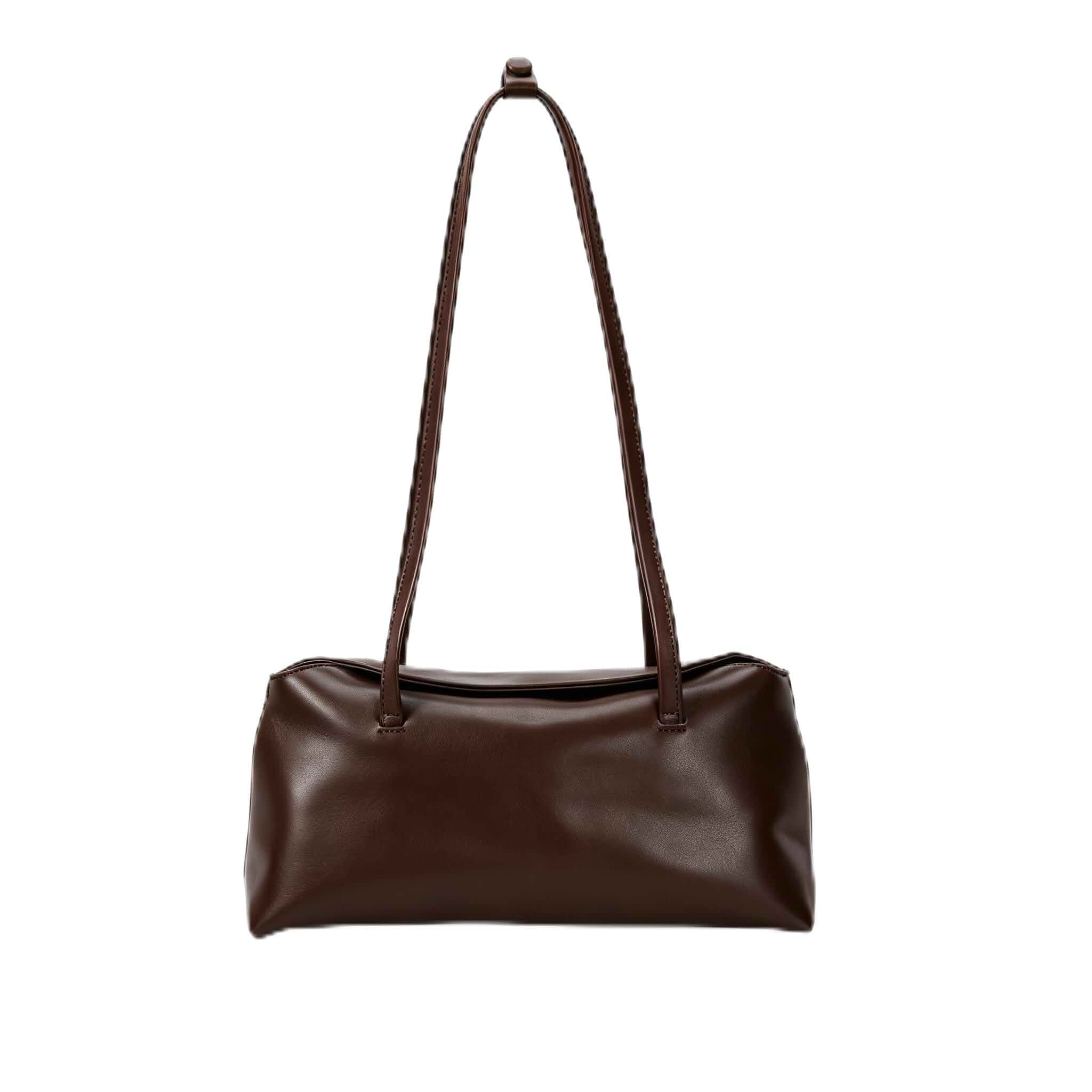 Shoulder Bag Baguette Handbag Hobo Satchel Purse For Women, Top Handle, Long Handle, Magnetic Closure, Underarm, Large Capacity, Soft, PU Leather, Non-Adjustable Strap