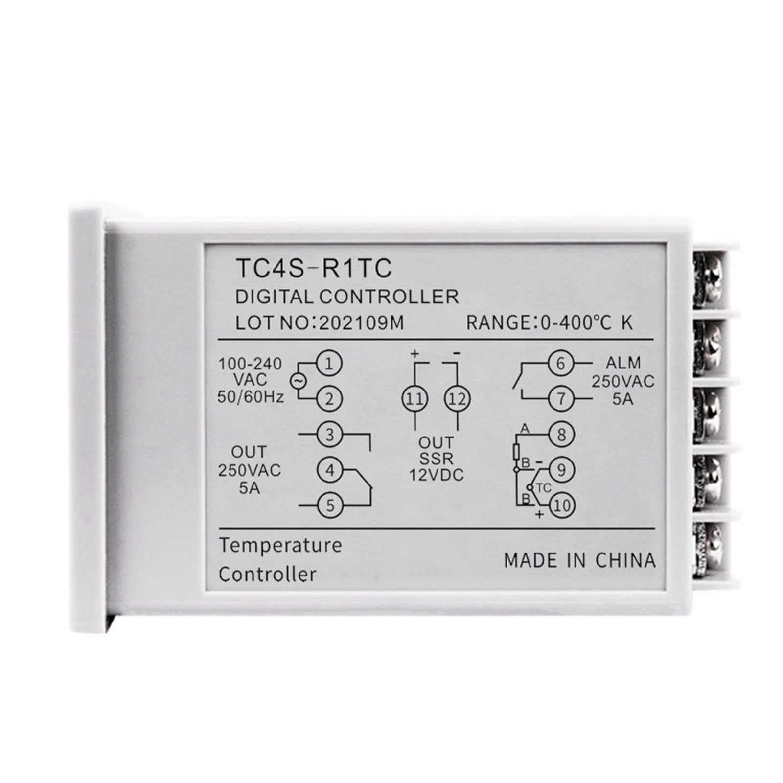 1 Uds. Controlador de temperatura PID TC4S 4-20mA SSR salida de relé regulador PID tipo K instrumento Digital de entrada múltiple 48*48(Relay OPT 2ALM)