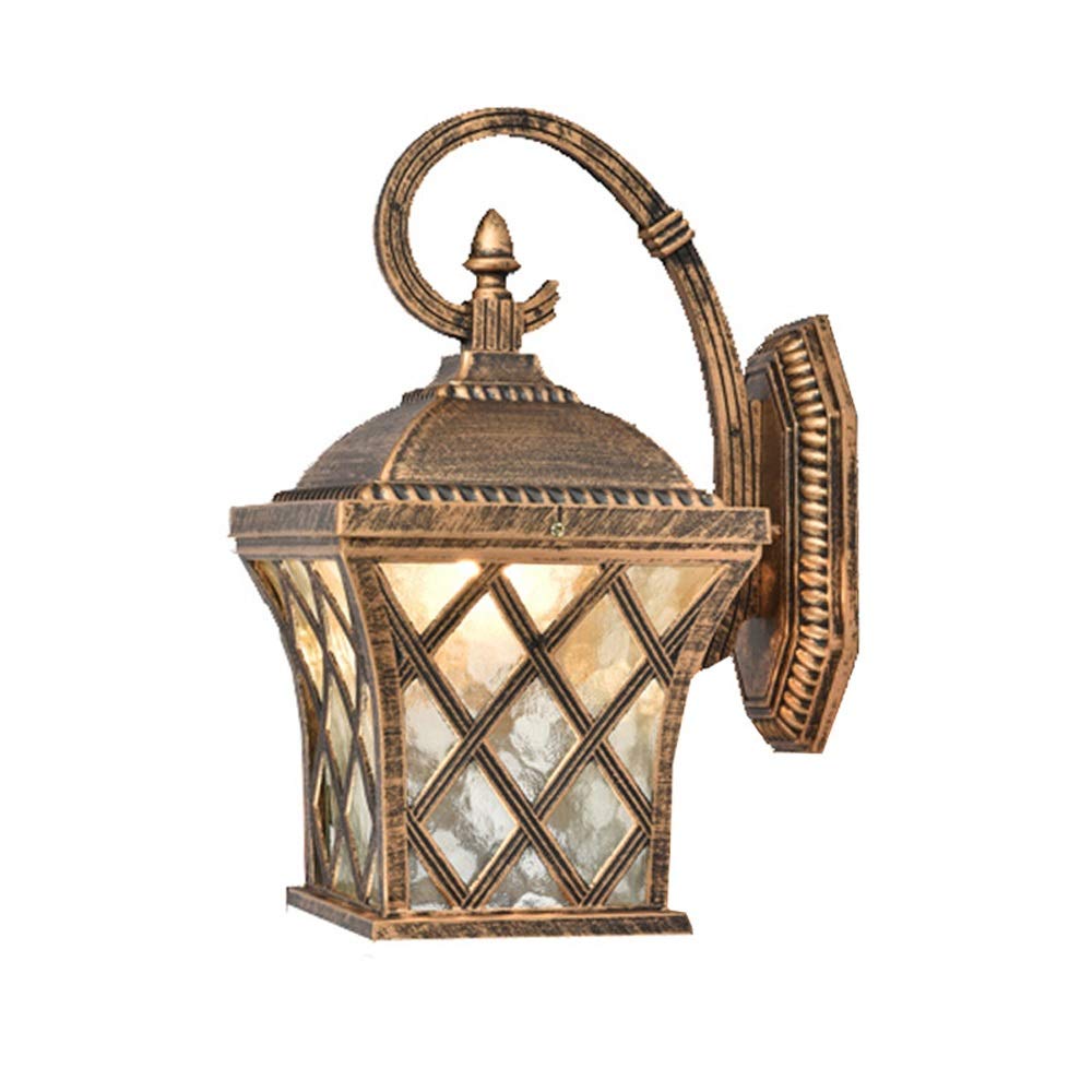 Olskfuh Light Wall Lamp, Retro Outdoor Waterproof Antirust E27 Wall Lamp Victorian Garden Gateway Sconce European Traditional Aluminum Antique Wall Courtyard Corridor Villa Bra,
