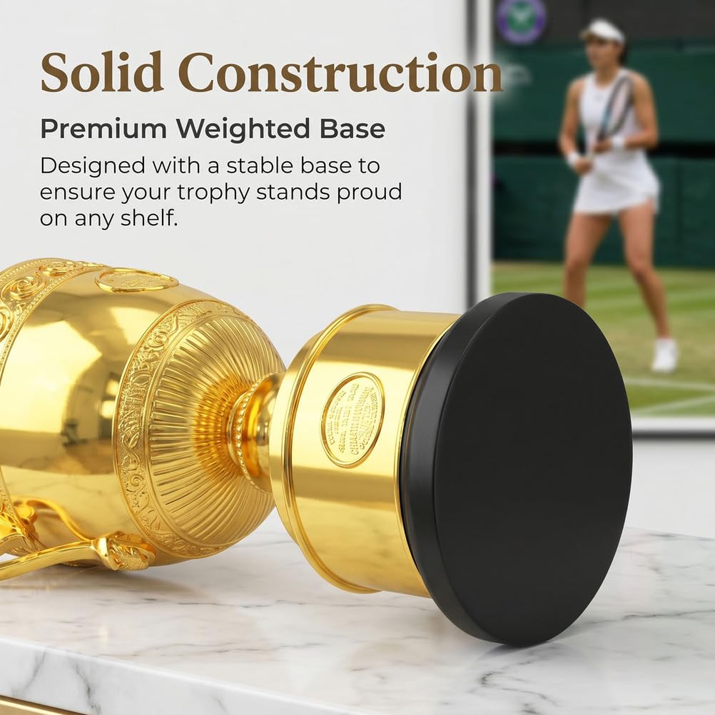 Grand Slam Tennis Trophäe Replik, Rasenplatz Meisterschaft Pokal Sammlerstück, Tennis Trophäe Modell, Geschenk für Tennisfans, Deko für Schreibtisch Büro oder Clubhaus