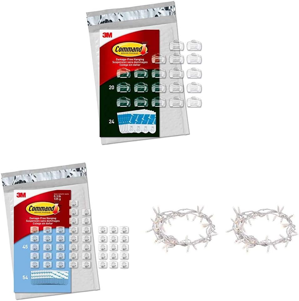 Command Outdoor Light Clips, 16 Clips, 4Pack (64 Clips