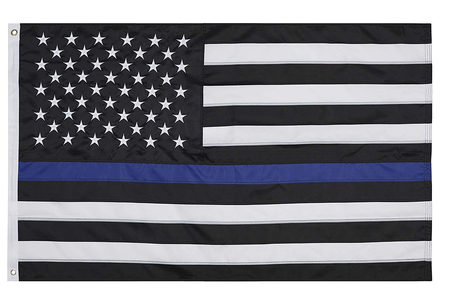 Homissor Thin Blue Line Flags 3x5 Outdoor Made in USA Embroidered