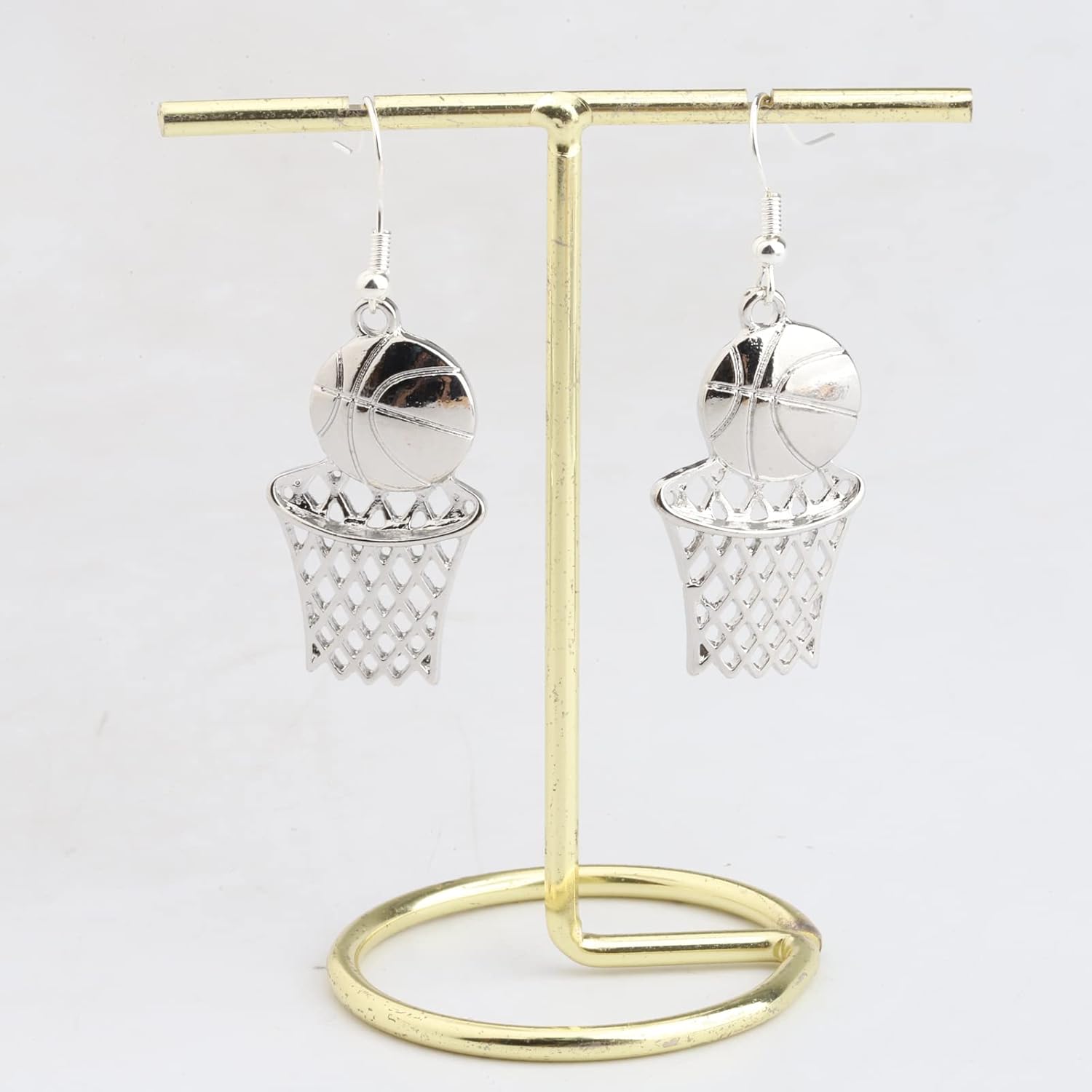 FUSTMW Basketball Earrings Basketball Hoop Pendant Basketball Lover Players Gifts Basketball Jewelry Team Gifts (Earrings) - Image 6