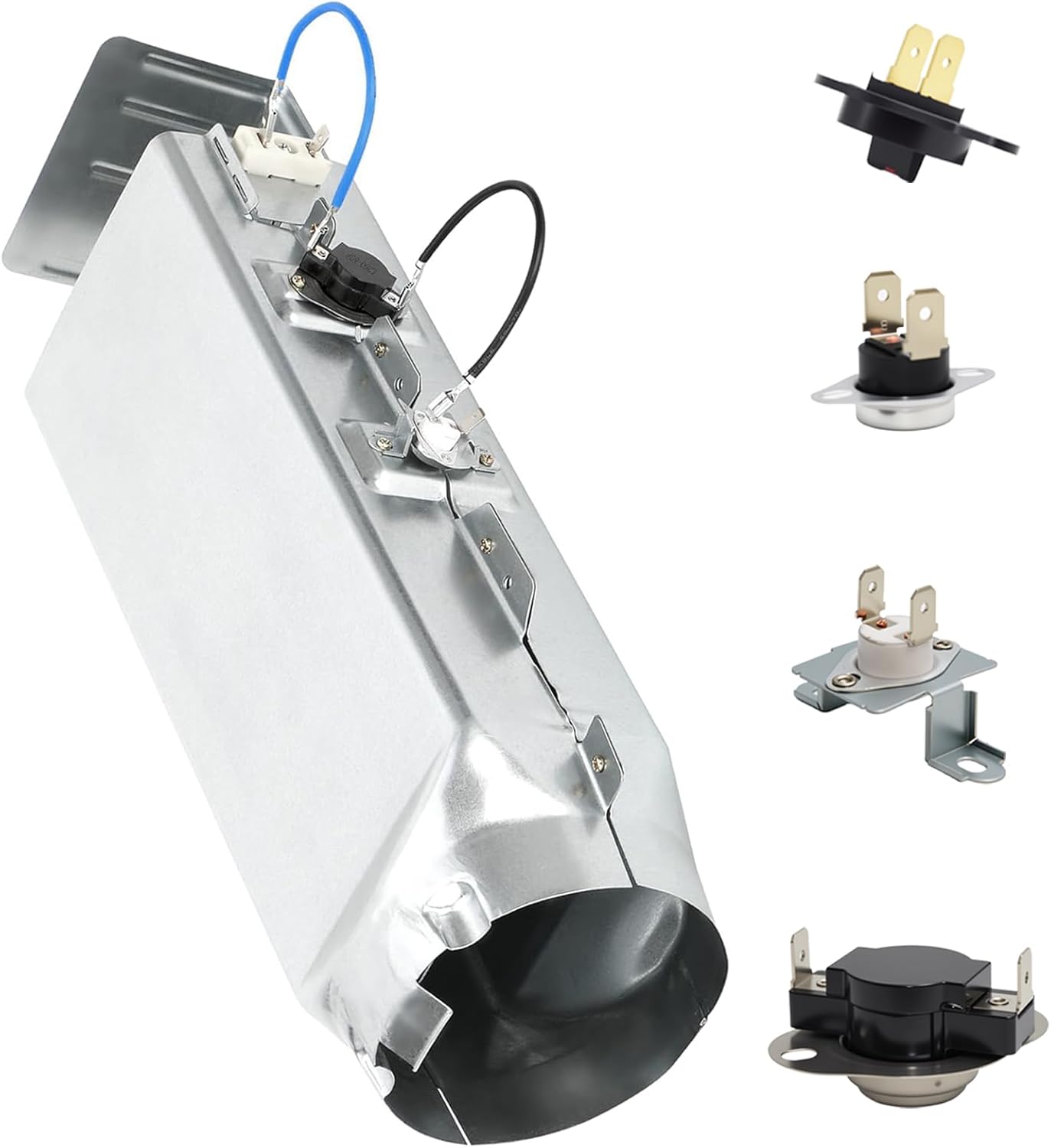 Upgrade OEM DC97-14486A Dryer Heating Element Assembly for Samsung DV210AEW/XAA DV330AEB/XAA DV40J3000EW/A2 DV42H5200EP/A3 DV45H7000EW/A2 DVE50M7450W/A3 With DC96-00887A, DC47-00018A, DC32-00007A