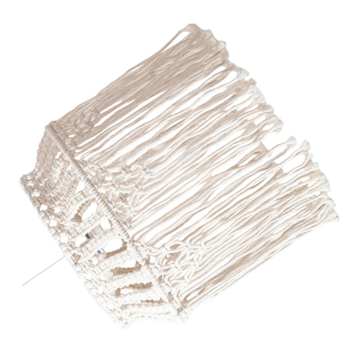 Mikinona Paralume Decorazione Lampada da Tavolo Intrecciato in Corda di Cotone Beige Stile Bohemien Morbido da Installare Elegante e Semplice per Soggiorno Casa