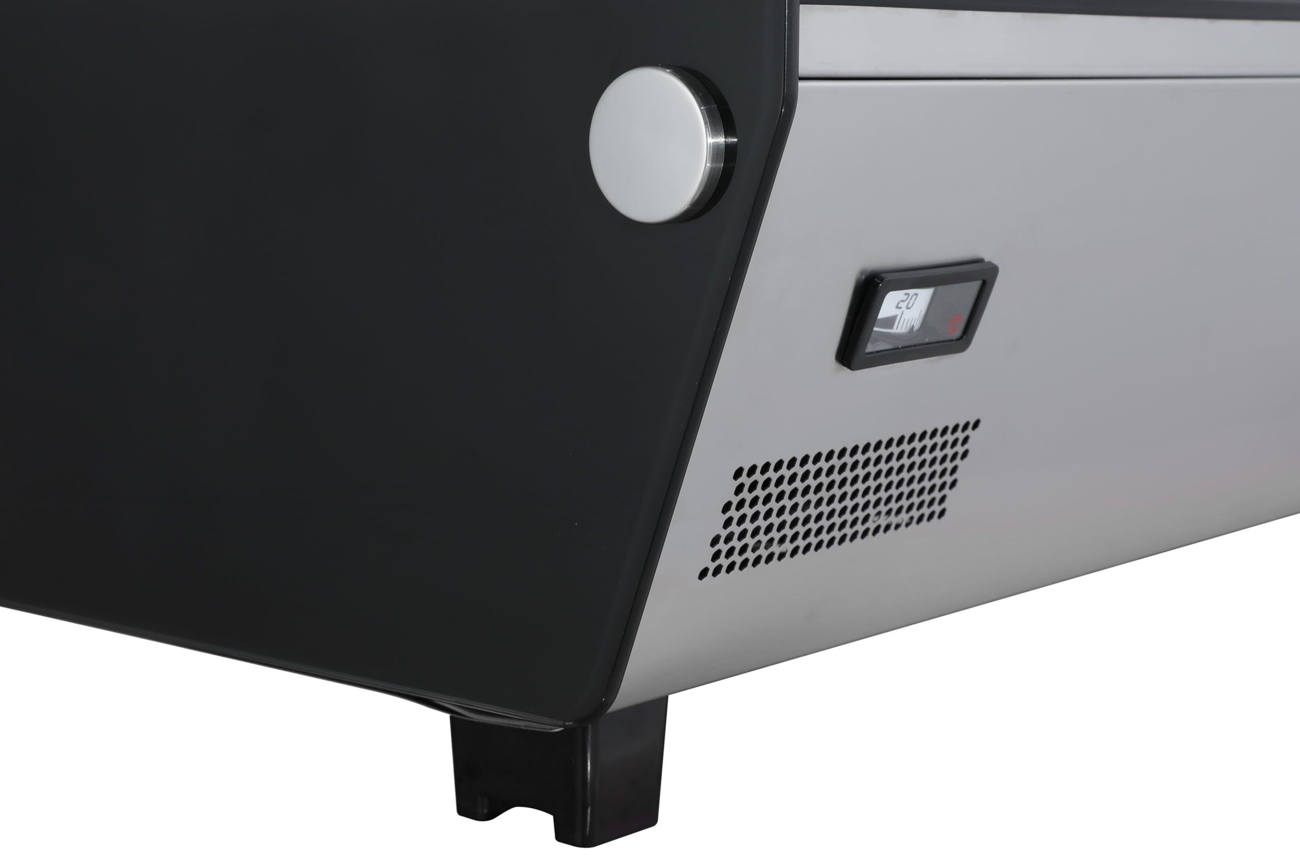 METRO Professional Vetrina riscaldante GHV1200R, acciaio inox/vetro, 121.9 x 56.8 x 68.6 cm, 210 L, temperatura: da +30 a +90°C, 1800 W, 3 ripiani, argento