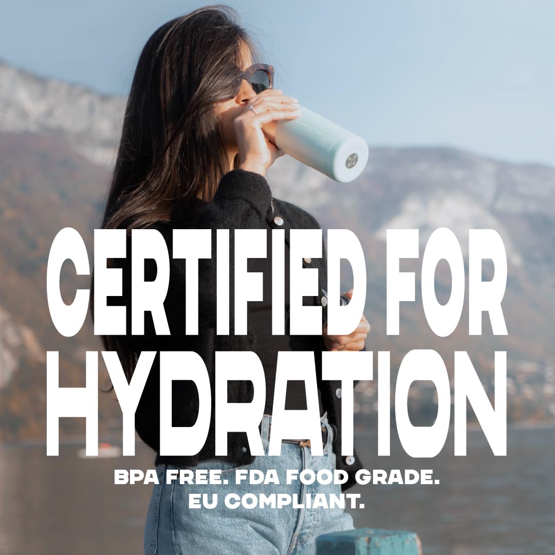 ELITE MIA Thermo-Trinkflasche Kupfer 550 ml – Isoliert, BPA-frei & Auslaufsicher – Für Fahrrad Outdoor Sport Wandern – Edelstahl Thermoflasche