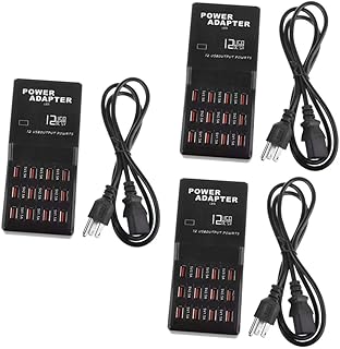 Hemobllo 3Pcs 12 Carregador Estação De Carregamento De Celular 12 Portas Estação De Carregamento Multi Portas Carregador De Placa Carregadores De Mesa Estação De Carregamento De Celular