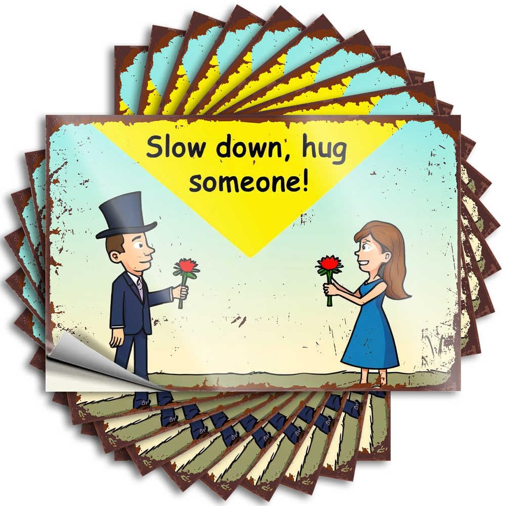 Guys, Funny Sticker Billiards Case Take A Moment: Hug Someone Today! | Crazy Waterproof Vinyl Stickers(6X9CM)
