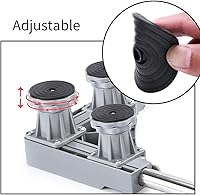 Vista 2 de LUCKUP Soporte para lavadora Base multifuncional para refrigerador con 12 pies ajustables fuertes, pedestal de lavandería para lavadora, secadora