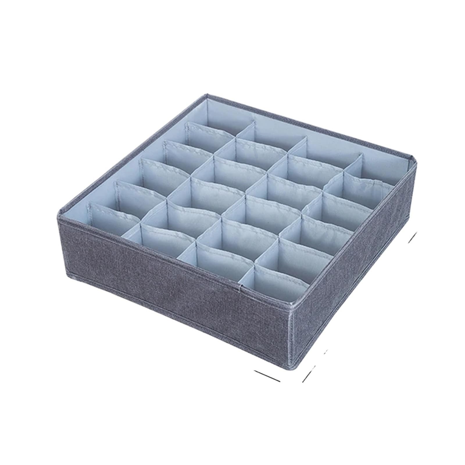 LADFRTYU Sock Storage Box Fabric Underwear Bra Storage Box Sorting Panty Socks Compartment Drawer Organizer Home(24 grids gray)