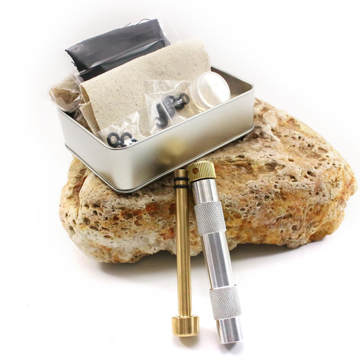 Allume-feu à Piston Allumage Rapide en Alliage D'aluminium et Laiton, Outil Essentiel pour Survie Couleur Aléatoire pour Camping en Plein Air et Barbecue