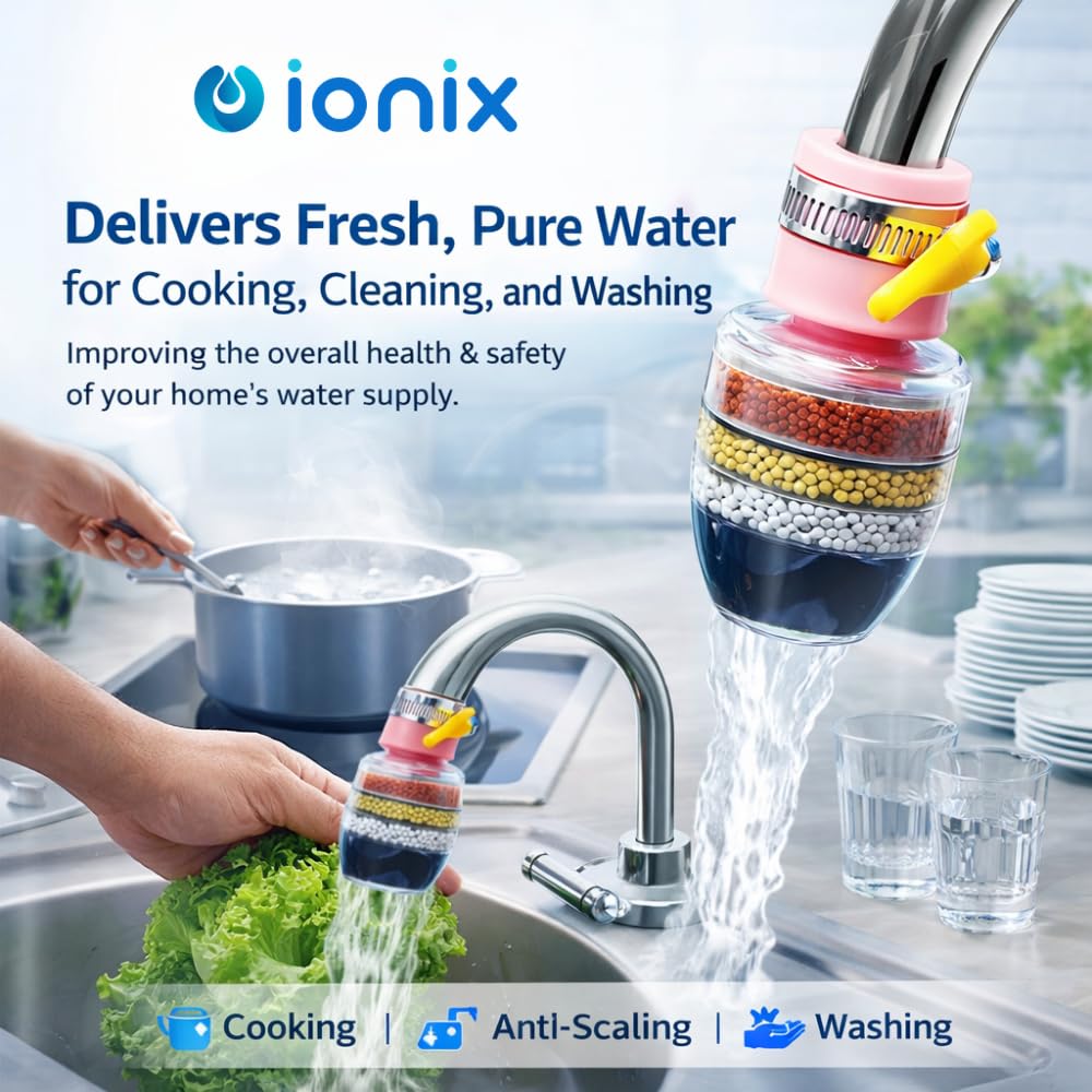 IONIX Water Filter - Pure Kitchen & Bathroom Water -5