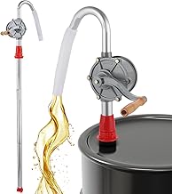 DASBET Oil Barrel Pump Aluminum Alloy Rotary Hand Crank Drum Pump Manual Barrel Oil Pump Tool Detachable Hand Cranked Fuel Transfer Pump Fit 5 to 55 Gallon Drums Fuel Transfer Drum Pump for Petrol Die