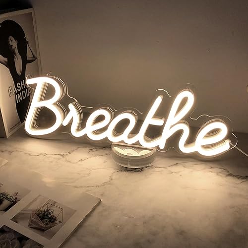 Miniatura 9 de Letrero de neón para decoración de pared de 5 V alimentado por USB, letreros de neón con regulador de intensidad para el hogar, estudio de yoga,
