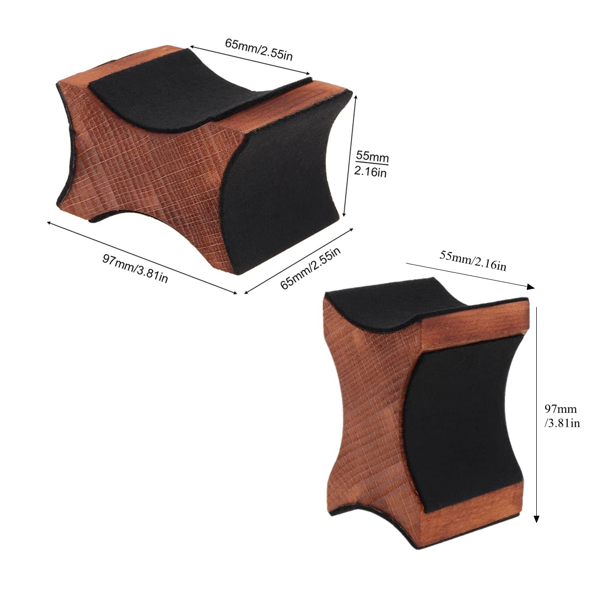 Support de repose-cou pour guitare Base en bois Luthier Outil de réparation 2 Hauteur d'utilisation pour guitare acoustique électrique Basse Ukulélé Mandoline Violoncelle