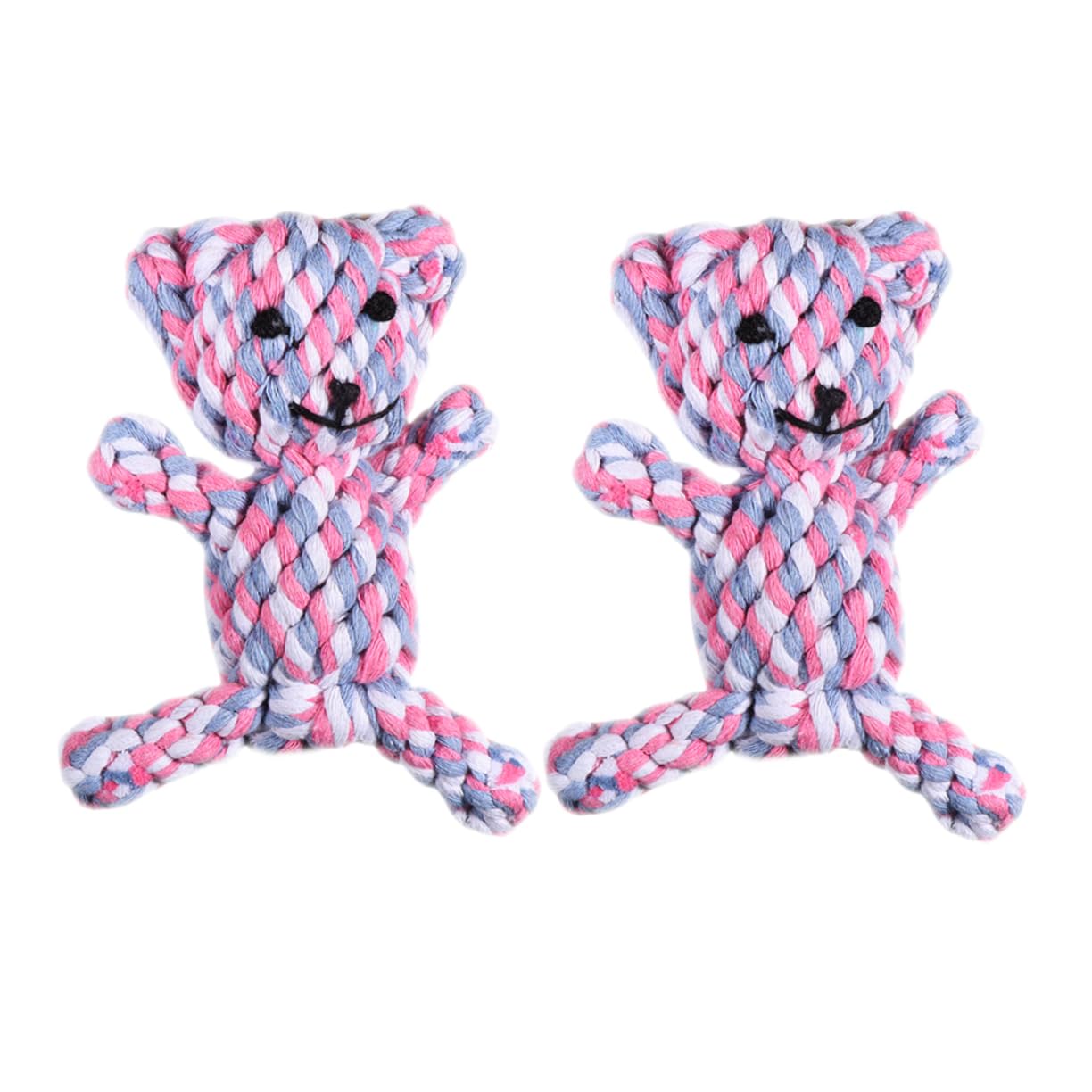 Totority 2Pcs Durable Handwoven Dog Chewing Rope Interactive Pet Training Supplies for Dogs for Chewing and Tugging Dog Teasing