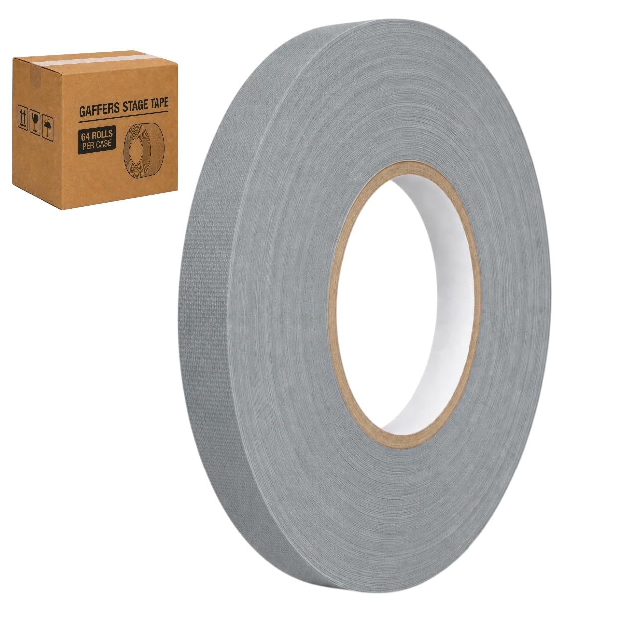 GGR Supplies CGT-80 Gaffers Stage Tape, Gray, 3/4 in x 60 yd, 64-Pack
