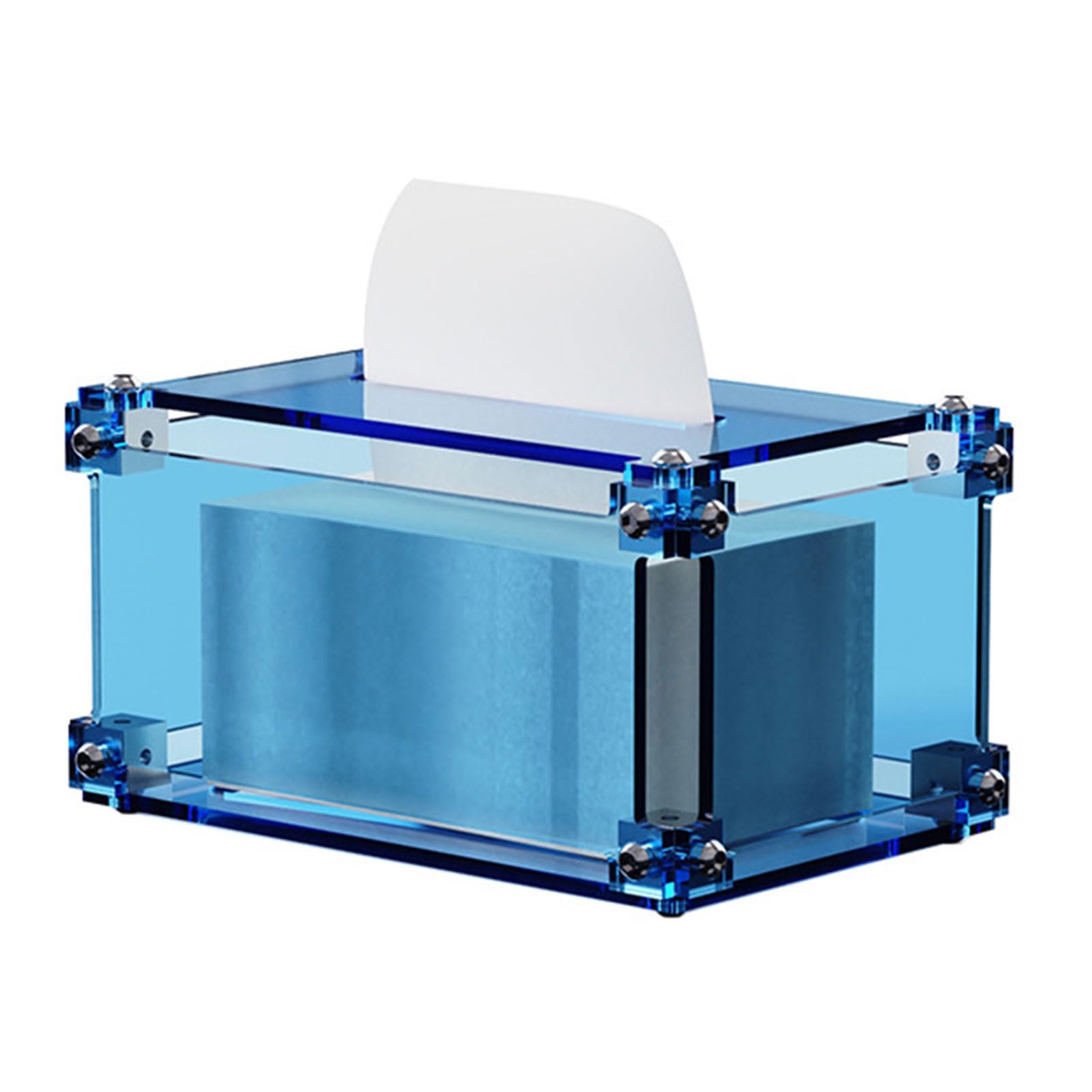 JDNH Stylish Transparency Acrylic Tissue Dispenser Decorative Rectangular Paper Towel Holder Box Covers for Contemporary Acrylic Organiser