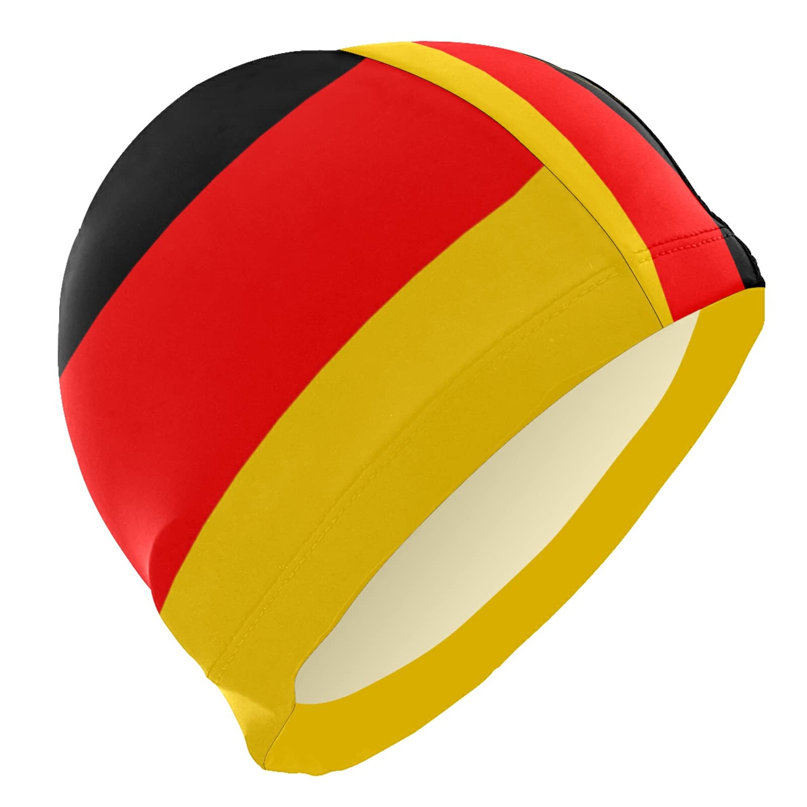 Dallonan Swimming Cap Germany Flag Unisex Adult Swim Cap Polyester