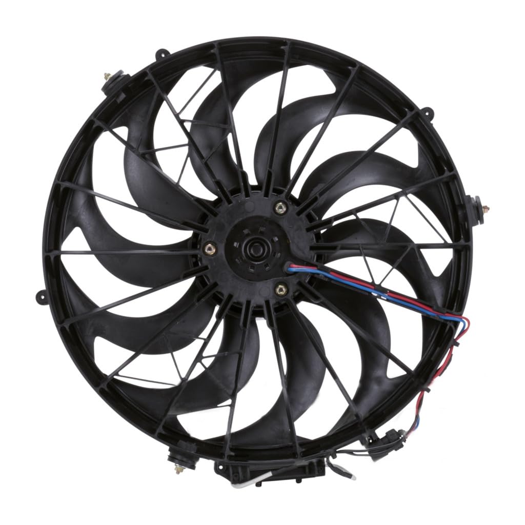 for BMW 850CSi 1994 1995 Air Conditioning Condenser Fan | Single Fan | Connector Terminal Quantity - 3 | Replacement for BM3113105 | 64541392913