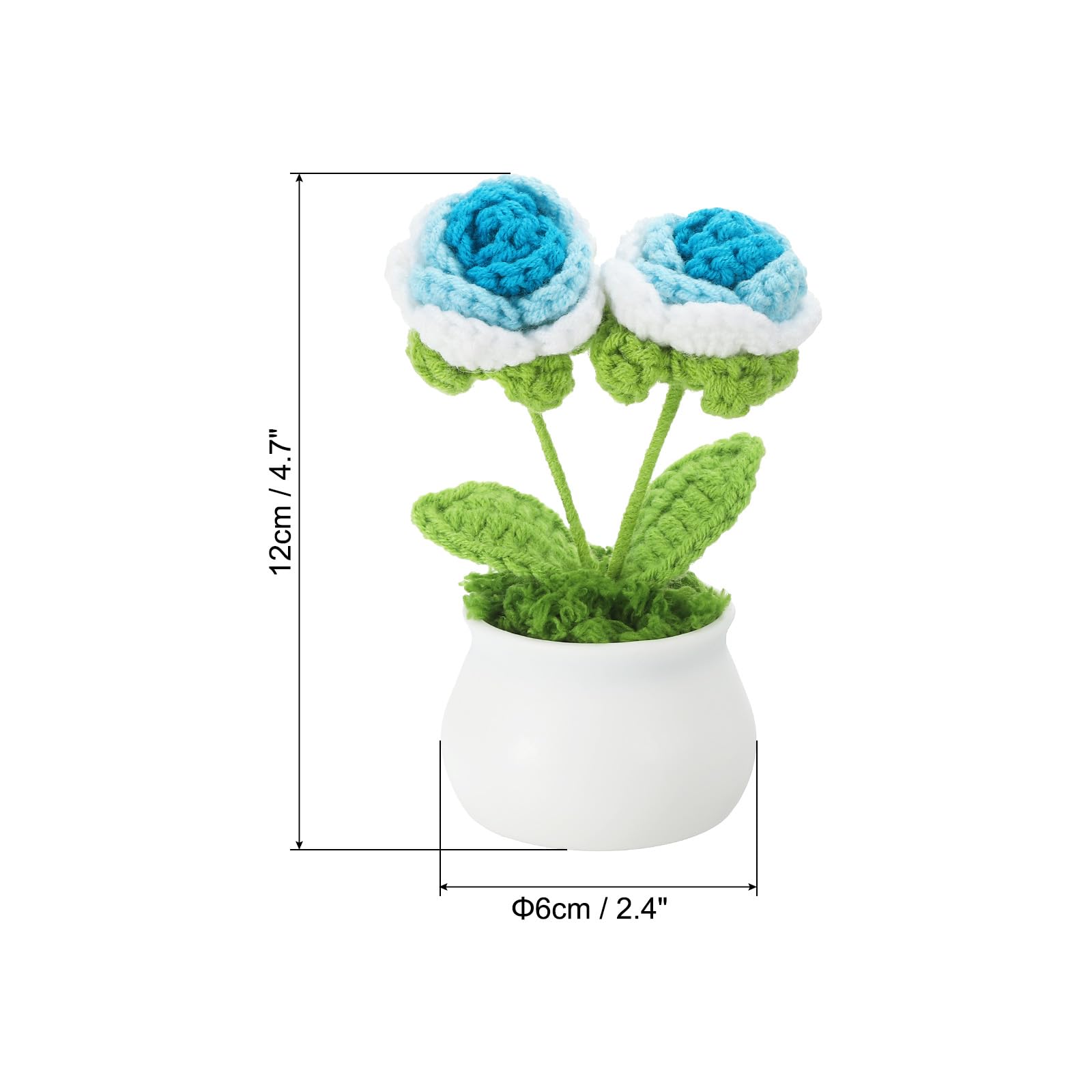 PATIKIL Crochet Flowers Potted - Image 2
