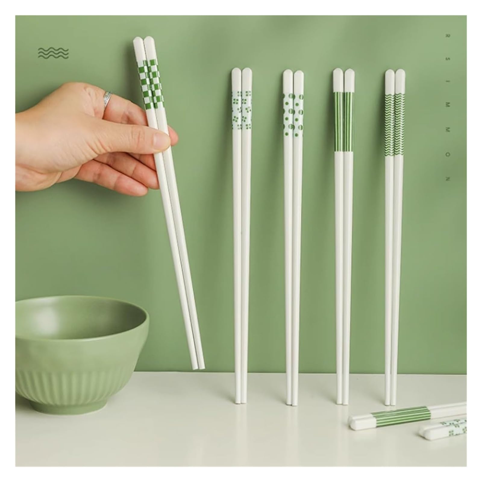 Baguettes en céramique, 10 paires de baguettes réutilisables, coffret cadeau, chinoises coréennes