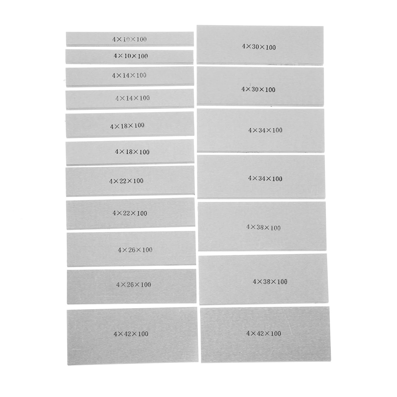 Blok wzorcowy, 18 sztuk/9 par precyzyjnie wyprodukowana równoległa podkładka blok pomiarowy zestaw podkładek do frezowania CNC 100mm X (10-42mm) stal stopowa łatwe przenoszenie