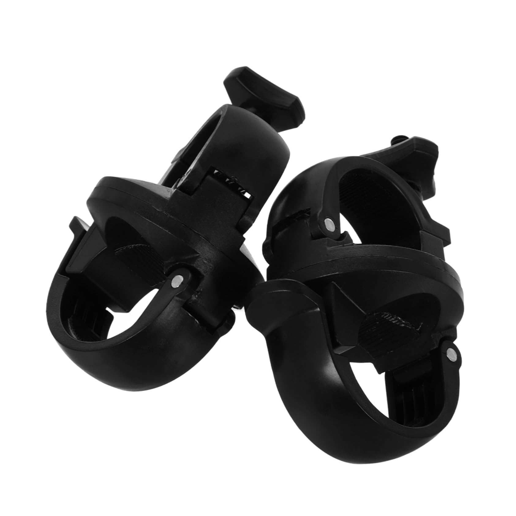 HOLIDYOYO 2Pcs Bicycle Headlight Mount Bracket Rotatable Flashlight Holder for Various Bike Types Easy to Install Light Clamp for Night Cycling Compatible with Mountain