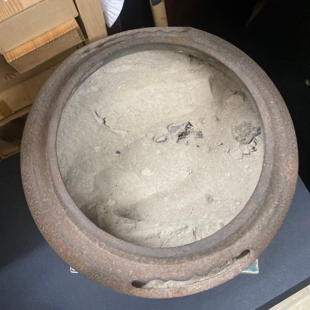 Amazon.co.jp: 風炉釜 茶道具 茶釜 前瓦 茶道 鉄釜 鉄製 工芸品 レトロ