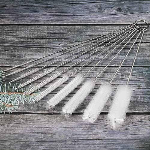 Image of CiaraQ Bottle Cleaning Brushes, 9.8 Inch Nylon Tube Brush Set