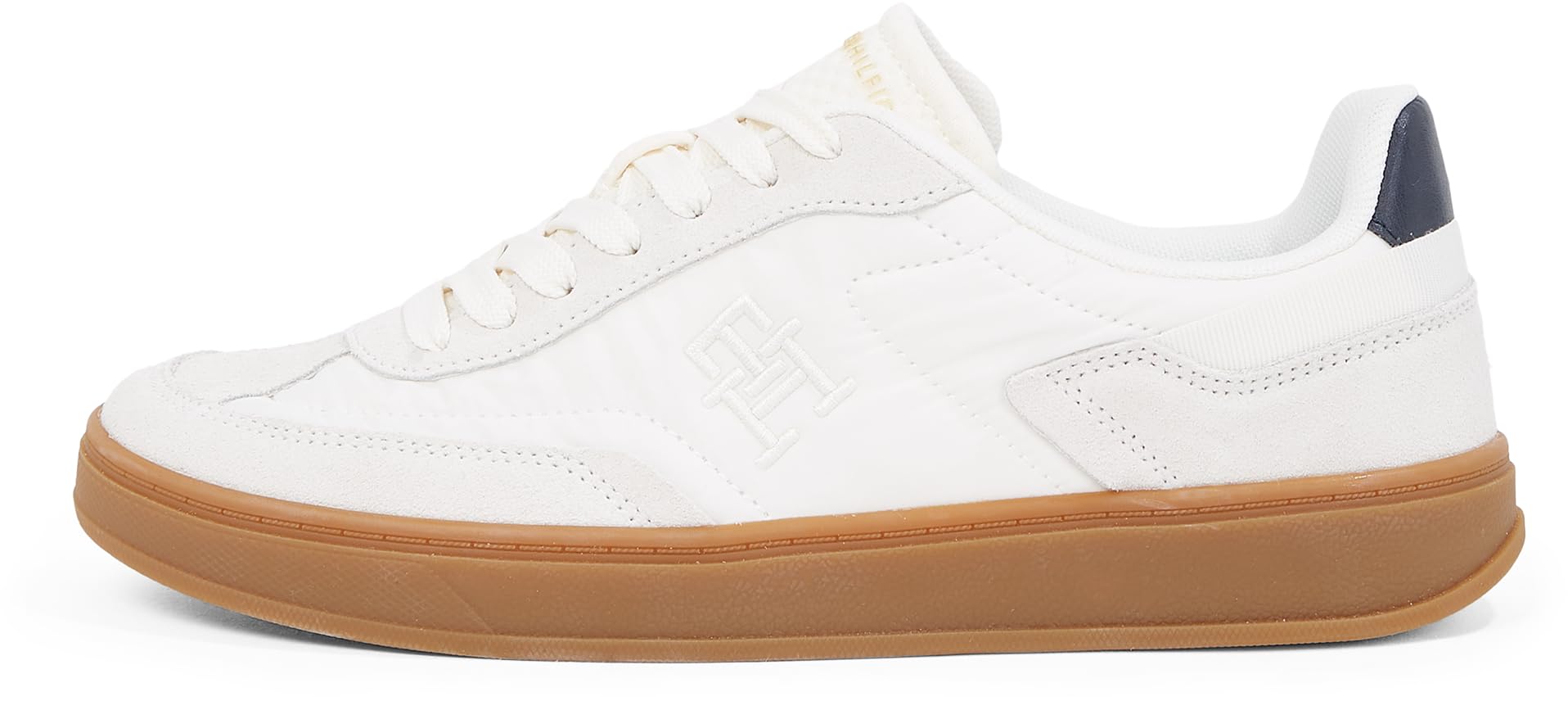TOMMY HILFIGER Women's TH Heritage Sneaker, White (Ancient White), 7.5