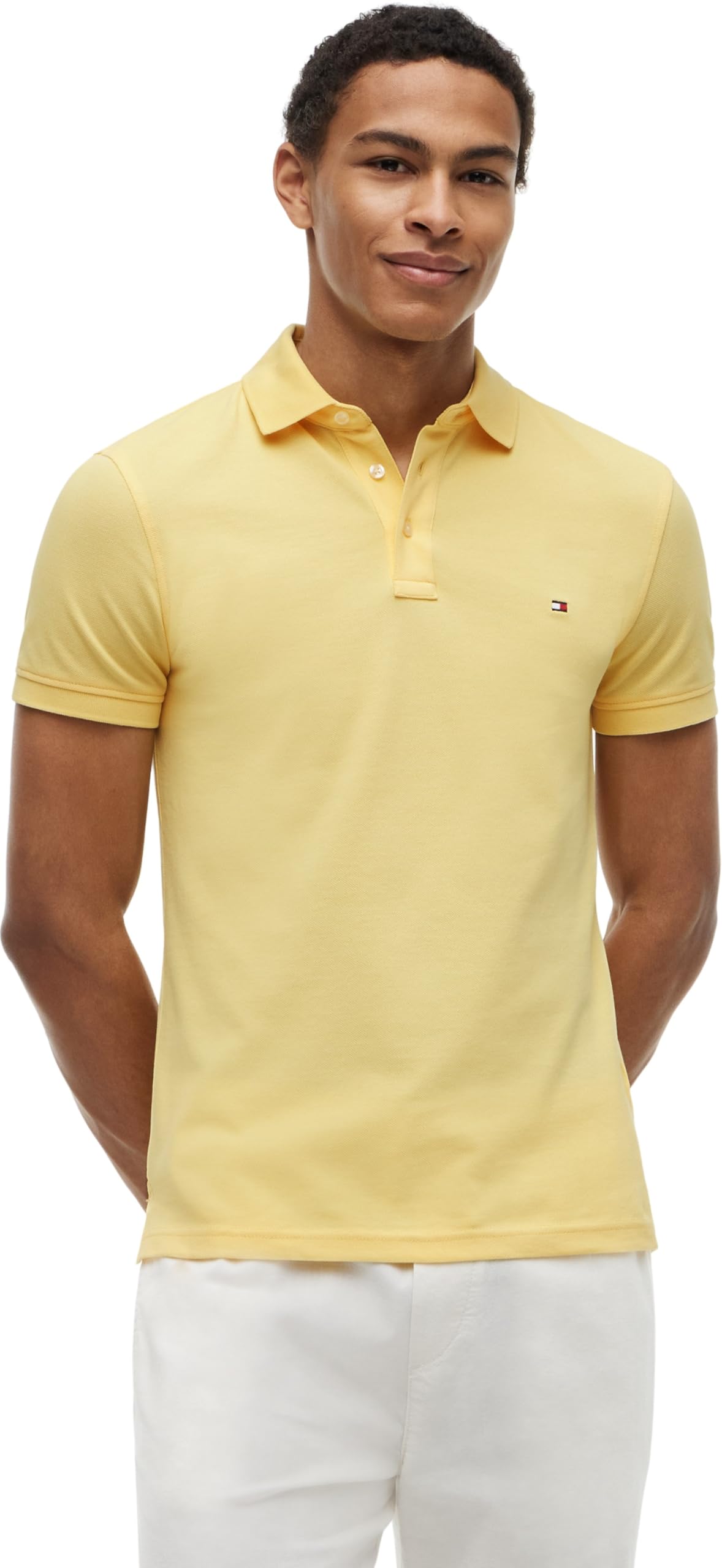 Tommy Hilfiger Uomo Maglietta Polo Maniche Corte 1985 Slim Fit