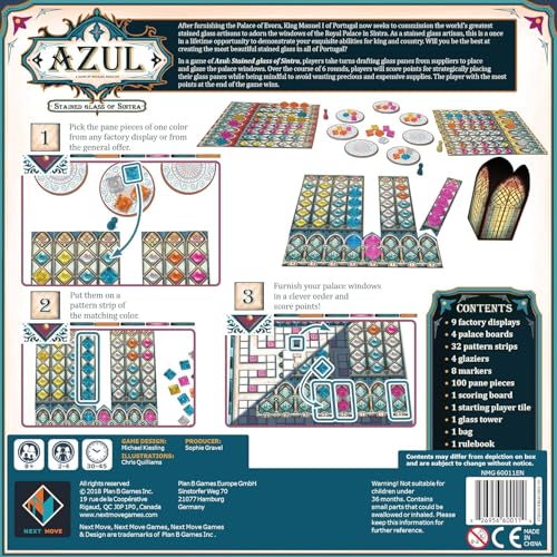 Azul Stained Glass of Sintra Board Game EXPANSION - Craft Colorful Window Panes. Tile-Placement Strategy Game for Kids and Adults, Ages 8+, 2-4 Players, 30-45 Minute Playtime, Made by Plan B Games - Image 9
